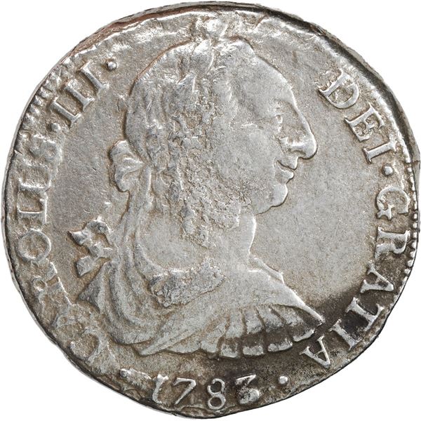 MEXICO, Mexico City, bust 8 reales, Charles III, 1783 FF.