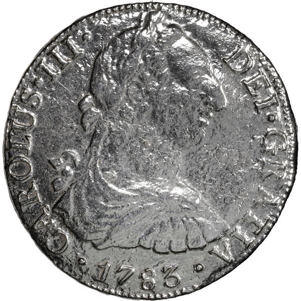MEXICO, Mexico City, bust 8 reales, Charles III, 1783 FF.
