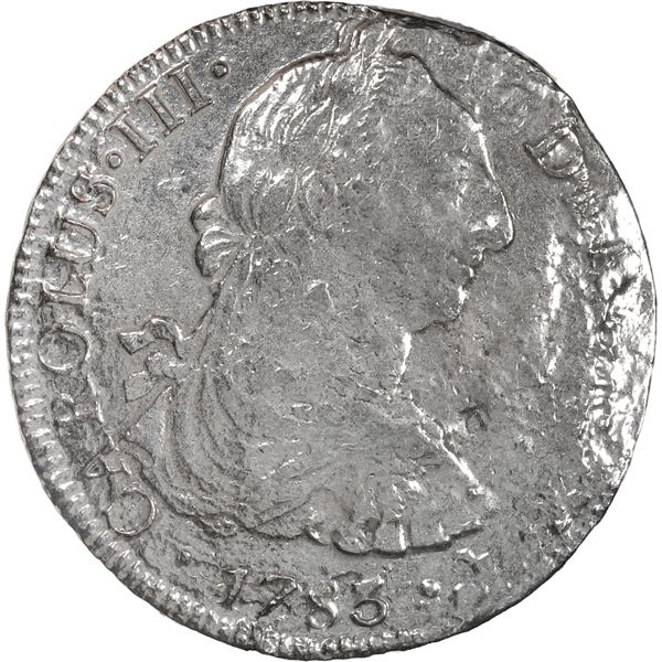 MEXICO, Mexico City, bust 8 reales, Charles III, 1783 FF.