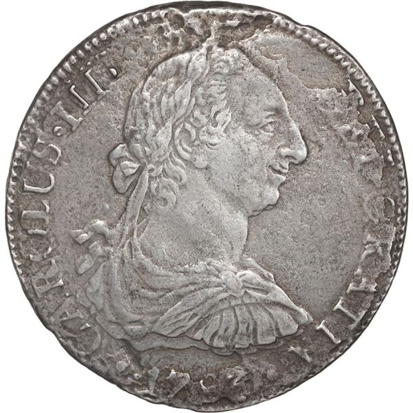 MEXICO, Mexico City, bust 8 reales, Charles III, 1783 FF.