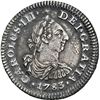 Image 1 : MEXICO, Mexico City, bust ½ real, Charles III, 1783 FF, NGC AU details / saltwater damage (El Cazado