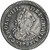 Image 1 : MEXICO, Mexico City, bust ½ real, Charles III, 1783 FF, NGC AU details / saltwater damage (El Cazado