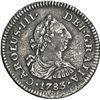 Image 1 : MEXICO, Mexico City, bust ½ real, Charles III, 1783 FF, NGC AU details / saltwater damage (El Cazado