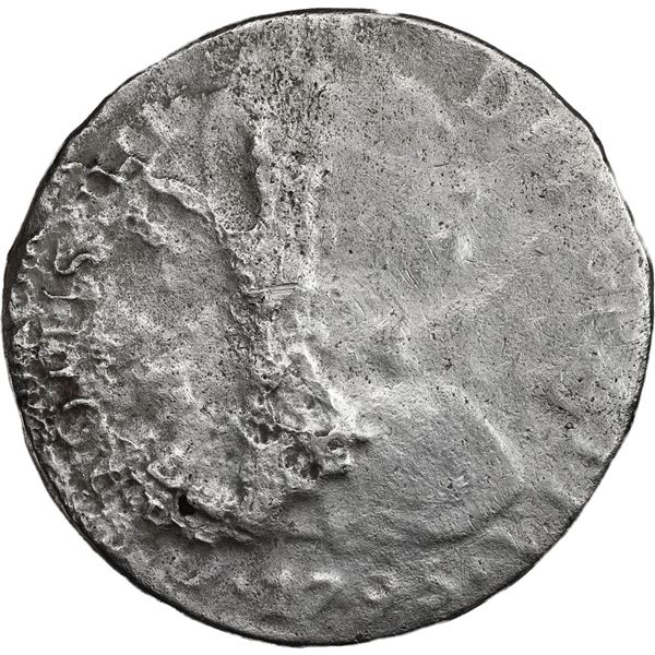 MEXICO, Mexico City, bust 8 reales, Charles IV, 1795 FM, rare provenance.
