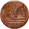 Image 2 : INDIA (British), Madras Presidency, copper X cash, (1808), complete reverse brockage error, rare.