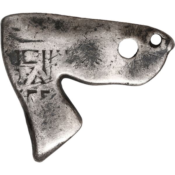 MEXICO, Mexico City, cob 2 reales, Charles II, assayer not visible, very odd shape.