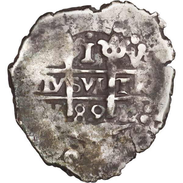 PERU, Lima, cob 1 real, 1689 V, ex-Ugaz.