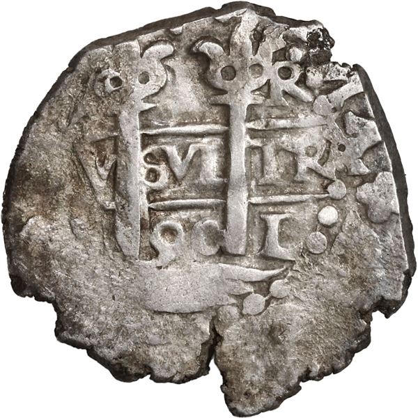 PERU, Lima, cob 1 real, 1690 R, ex-Ugaz.