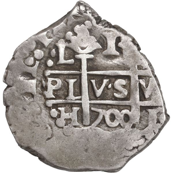 PERU, Lima, cob 1 real, 1700 H, ex-Ugaz.