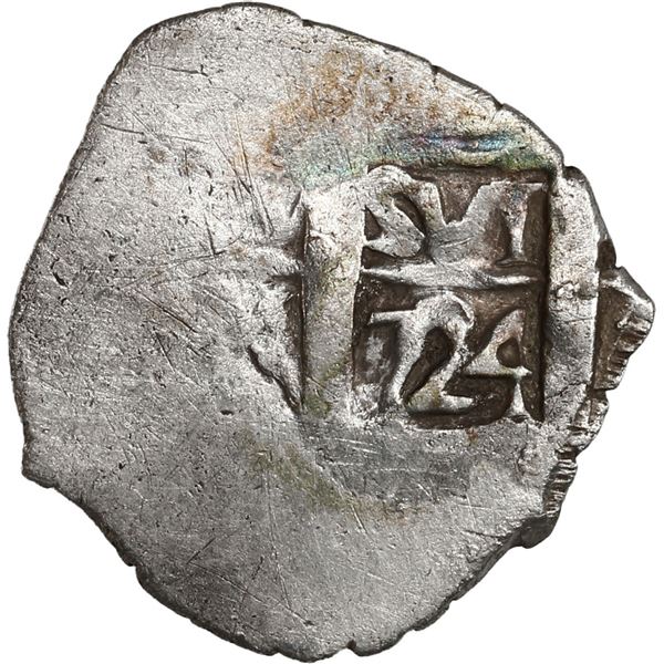 PERU, Lima, cob 1 real, 1724 M, rare, ex-Ugaz.