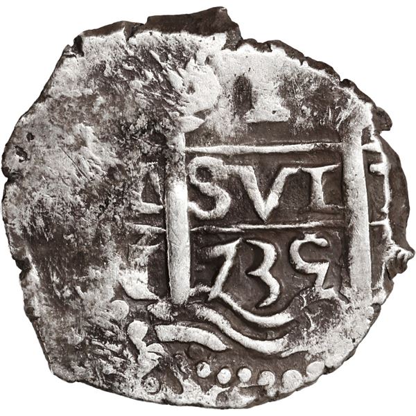 PERU, Lima, cob 1 real, 1735 N, ex-Ugaz.