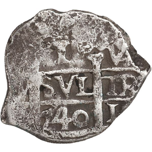 PERU, Lima, cob 1 real, 1740 V, ex-Ugaz.