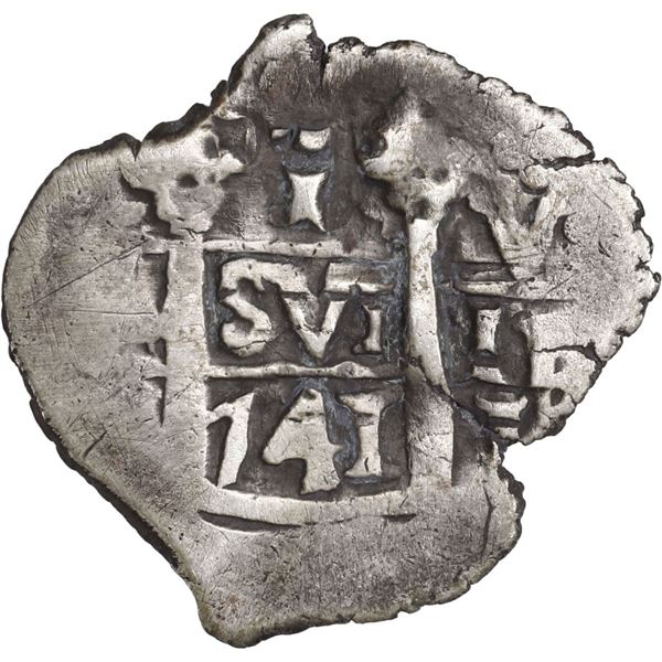 PERU, Lima, cob 1 real, 1741 V, ex-Ugaz.