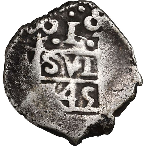 PERU, Lima, cob 1 real, 1745 V, ex-Ugaz.