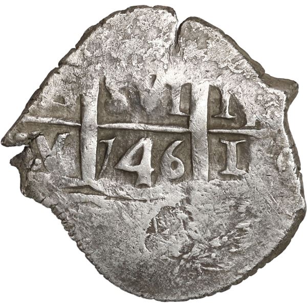 PERU, Lima, cob 1 real, 1746 V, ex-Ugaz.