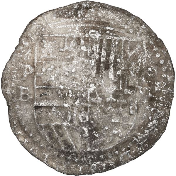 BOLIVIA, Potosí, cob 8 reales, Philip II, assayer B (4th period).