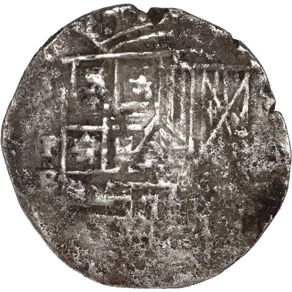 BOLIVIA, Potosí, cob 4 reales, Philip II, assayer B (3rd period), small assayer.