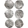 Image 1 : BOLIVIA, Potosí, lot of three cob 4 reales, Philip III, assayer Q (where visible).
