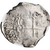 Image 2 : BOLIVIA, Potosí, cob 1 real, 1652 E, transitional McLean Type VI, motto PLV-SVL-TR, rare, NGC XF det