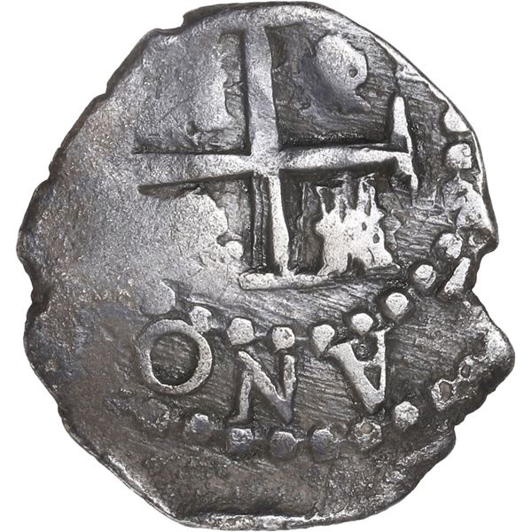 BOLIVIA, Potosí, cob ½ real, Philip IV, no assayer (E), 1652 transitional variety with cross on both