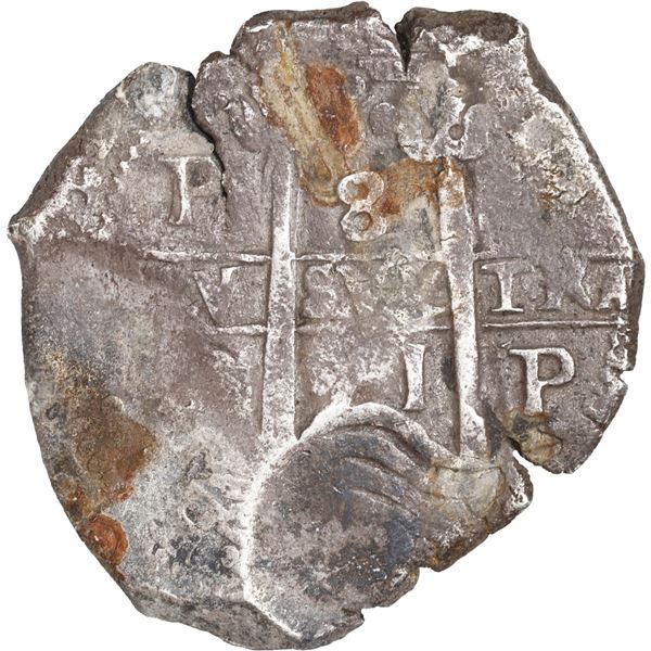 BOLIVIA, Potosí, cob 8 reales, 1671 E.