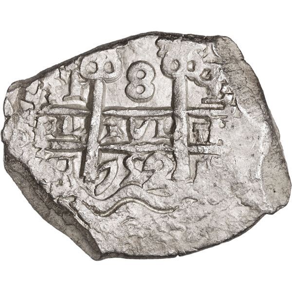 BOLIVIA, Potosí, cob 8 reales, 1752 q.