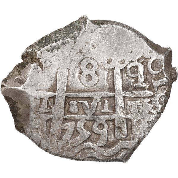 BOLIVIA, Potosí, cob 8 reales, 1759 q.