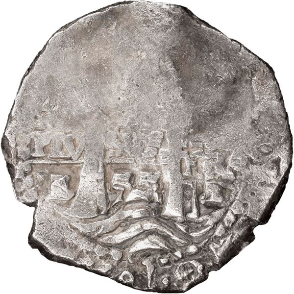 BOLIVIA, Potosí, cob 2 reales, 1655 E, PCGS F details / cleaned.