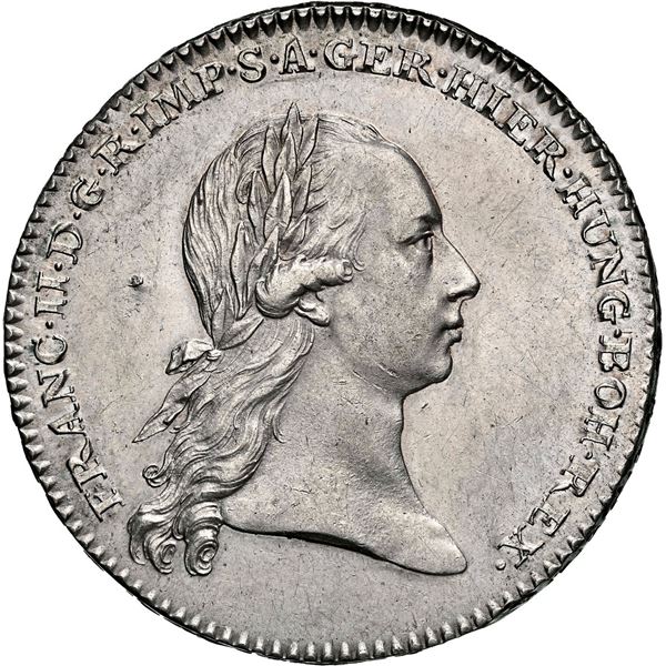 AUSTRIAN NETHERLANDS (Holy Roman Empire), Brussels, kronentaler, Franz II, 1794, NGC AU 58.