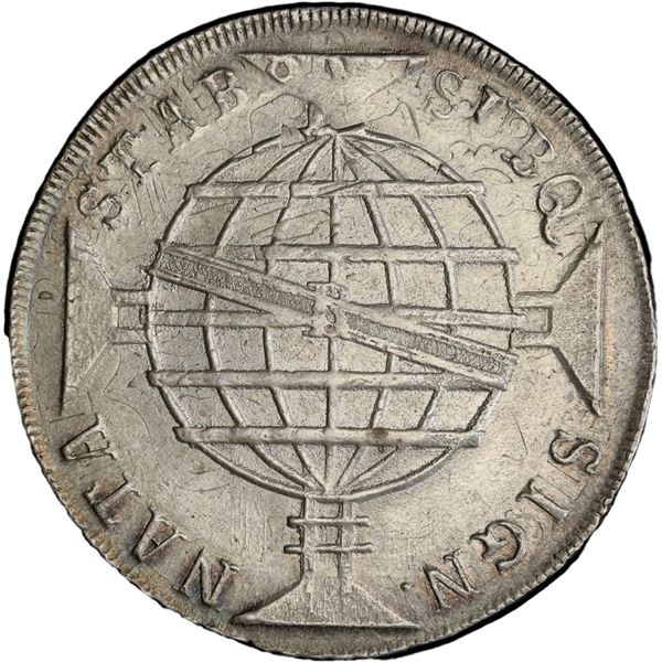 BRAZIL, Rio, 960 reis, João Prince Regent, 1817-R, struck over a Lima, Peru, bust 8 reales, Charles 