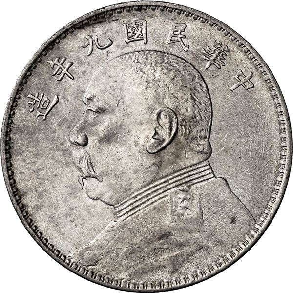 CHINA, Republic, 1 dollar, Yuan Shih-kai, year 9 (1920), NGC MS 62.