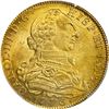 Image 1 : COLOMBIA, Bogotá, gold bust 8 escudos, Charles III, 1776 JJ, no dot in assayer, PCGS UNC details / t