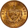 Image 2 : CUBA, struck at the Philadelphia mint, gold 4 pesos, 1916, José Martí, NGC AU 55.