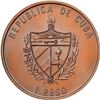 Image 2 : CUBA, Havana mint, copper off-metal 1 peso, 1993, Bolívar and Marti, arms with plain field, NGC MS 6