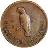 Image 1 : EL SALVADOR, copper 4 reales / 50 centavos token, no date (late 1800s), California / Miguel Angel Gu