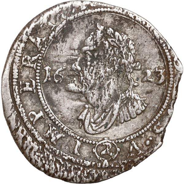 FRANCE, Besançon, ¼ teston (2 gros), in the name of Charles V, Holy Roman Emperor, 1623.