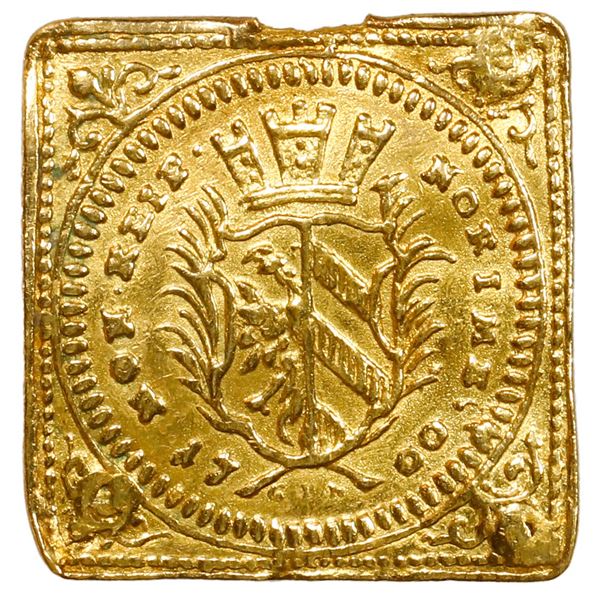 GERMAN STATES, Nürnberg (free city), gold ½ ducat klippe, 1700 GFN.