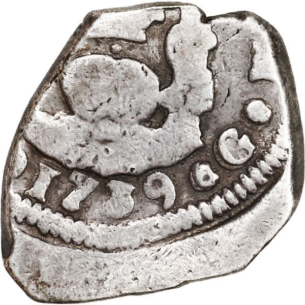 GUATEMALA, Guatemala City, cob 1 real, 1739 J.