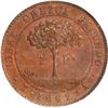 Image 2 : HONDURAS, Tegucigalpa, copper provisional 2 pesos, 1862-A, NGC MS 61 BN.
