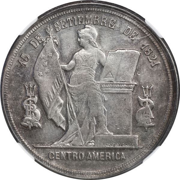 HONDURAS, Tegucigalpa, 1 peso, 1884, NGC XF details / cleaned.