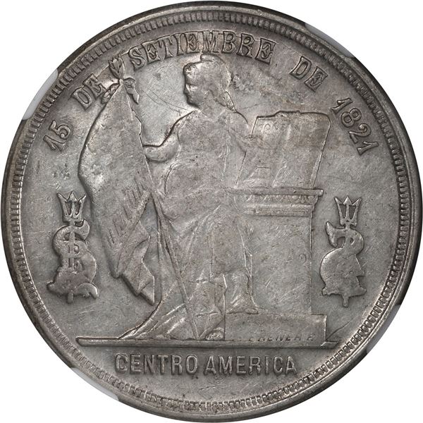 HONDURAS, Tegucigalpa, 1 peso, 1887, NGC AU details / cleaned.
