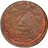 Image 1 : HONDURAS, Tegucigalpa, copper 1 centavo, 1910, mule with altered 5-centavos reverse, PCGS AU58.