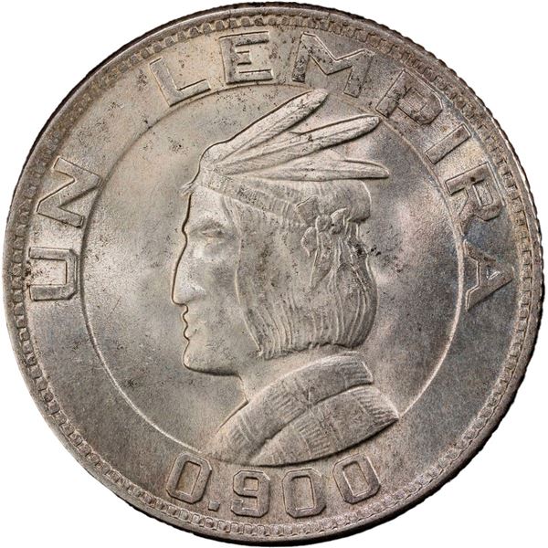 HONDURAS, struck at the Philadelphia Mint, 1 lempira, 1931, PCGS MS64.