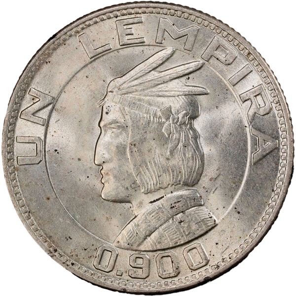 HONDURAS, struck at the Philadelphia Mint, 1 lempira, 1932, PCGS MS64.