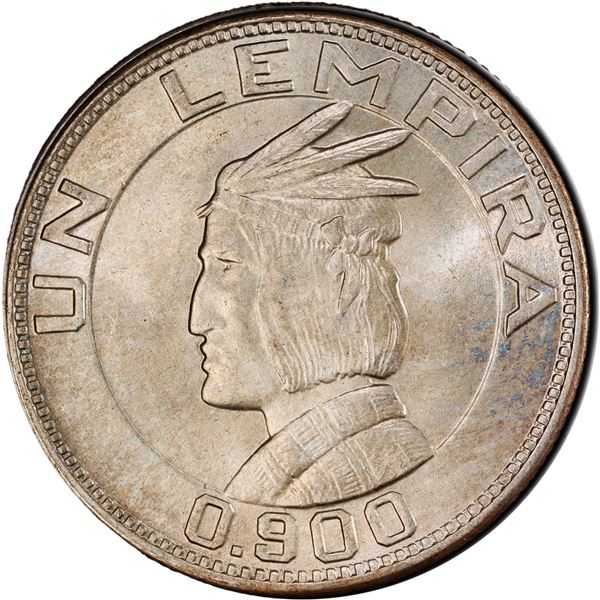 HONDURAS, struck at the Philadelphia Mint, 1 lempira, 1937, PCGS MS64.