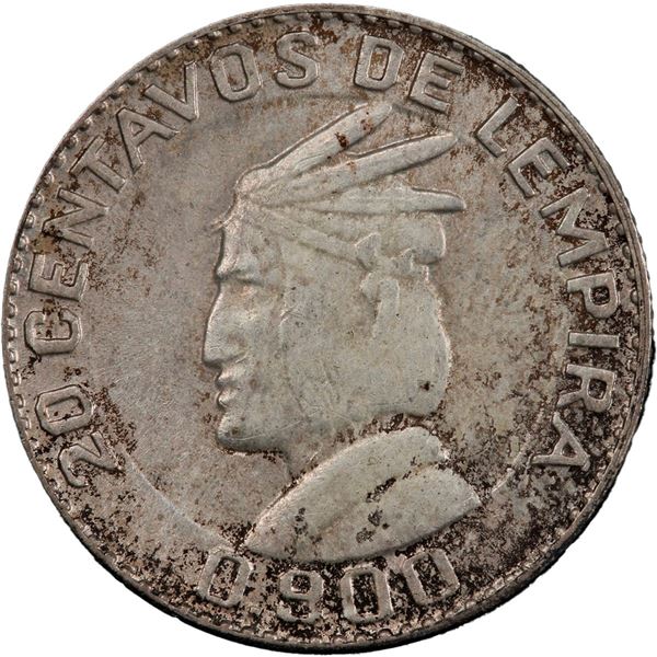 HONDURAS, struck at the Philadelphia Mint, 20 centavos, 1932, PCGS MS62.