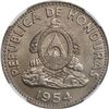 Image 1 : HONDURAS, struck in Germany, copper-nickel 5 centavos, 1954, NGC MS 66.