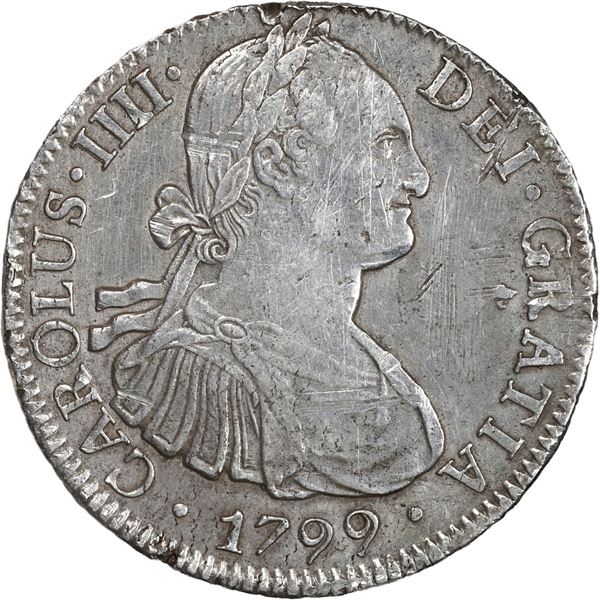 MEXICO, Mexico City, bust 8 reales, Charles IV, 1799 FM.