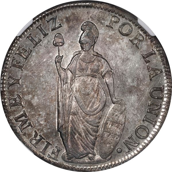 PERU, Lima, 8 reales, 1832 MM, NGC MS 61.