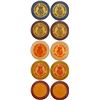 Image 1 : PUERTO RICO (U.S. administration), San Juan, Casino Español, complete type set of five casino chips,